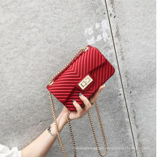 Cheap Fashion Ladies Latest Hand Bags Best Seller Women Chain Small Jelly Purse Handbags